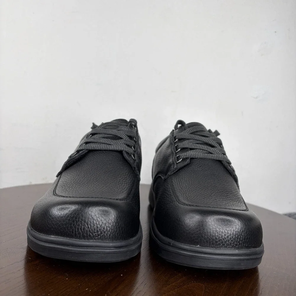Orthofeet 410 Avery Island Shoes Mens 11.5 XX Wide Black Leather Oxford Diabetic